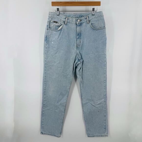 Vintage Calvin Klein Jeans Made in USA 100% Cotton High Rise Tapered Size 14 - Picture 12 of 12